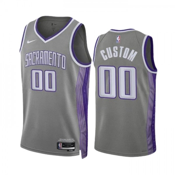 Sacramento Kings Trikot Benutzerdefinierte Nike 2022-23 City Edition Grau Swingman - Herren Sacramento Kings Trikot Benutzerdefinierte Nike 2022-23 City Edition Grau Swingman - Herren